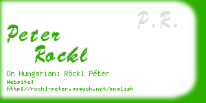 peter rockl business card